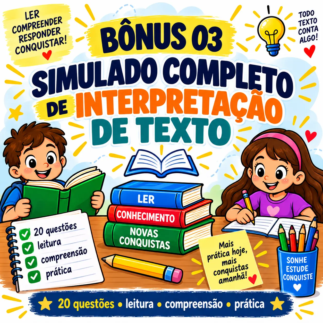 Simulado completo de interpretação de texto